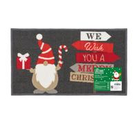 JVL Premium Christmas Washable Mat 40x70cm Gonk Door Mat Xmas