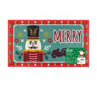 JVL Premium Christmas Washable Mat 40x70cm Nutcracker Door Mat Xmas