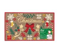 JVL Premium Christmas Washable Mat 40x70cm Scandi Christmas Door Mat