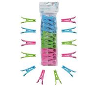 Jvl Prism Plastic Clip Pegs With Hooks, Pack Of 24
