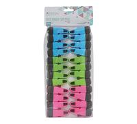 JVL Prism Soft Touch Clip Pegs, Pack of 24, Multicolor (19-275)