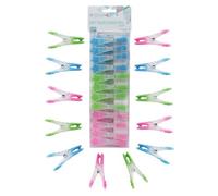 Jvl Prism Soft Touch Flower Design Pegs, Pack Of 20