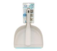JVL Pro Clean Anti-Bacteria Dustpan & Brush with Rubber Bristles in Blue | Size: 1 Pack JVL Blue 1 Pack