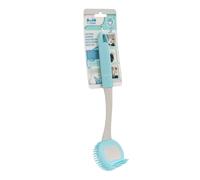 Pro Clean Anti-Bacteria Rubber Dish Brush with Extra Bristles JVL Blue 1 Pack