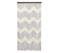 JVL Provence Door Curtain - Zig Zag in Light Brown | Size: 90 cm width x 175 cm drop JVL Light Brown 90 cm width x 175 cm drop