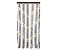 Provence Hanging Wooden Beaded Door, Chevron Curtain Screen - Yellow
