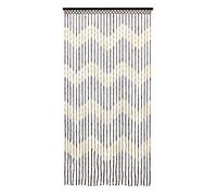 JVL Provence Hanging Wooden Beaded Door Curtain, Zig Zag