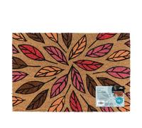 JVL PVC Backed Coir Doormat 40x60cm Autumn Leaves Door Mat