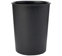 JVL Quality Vibrance Black Lightweight Plastic Waste Paper Basket Bin