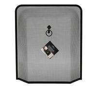 JVL Quantock Spark Fire Guard Surround Screen, Black, 10 x 53.5 x H 61.5 cm