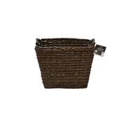 JVL Rectangle Dark Square Willow Log Basket in Dark Brown JVL Dark Brown
