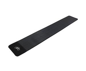 JVL Rectangular Slip Resistant Black Rubber and Carpet Indoor Garage Hallway Bike Cycle Floor Protector Mat, 183 x 29cm approx.