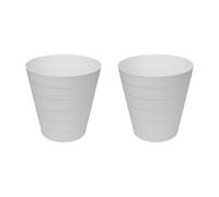 Jvl Revo Round Waste Bin 6.6L Set Of 2 Bathroom Bedroom Office White