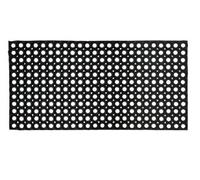 JVL Rondo Rubber Ring Heavy Duty Outdoor Contract Door Mat, Black, 50x100cm in Black | Size: 40 cm x 60 cm JVL Black 40 cm x 60 cm