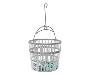 JVL Round Collapsible Peg basket with Plastic Pegs, Pack of 50, Multicolor, One Size, (19-217)