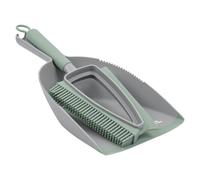 JVL Rubber Dust Pan And Brush - Grey