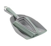 JVL Rubber Dustpan & Brush Set-Grey in Grey JVL Grey