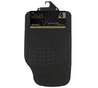 JVL Rubber Luxury Quality Heavy Duty Universal 4 Piece Car Mat Set, Black