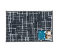 JVL 40x60cm Savio Machine Washable Door Mat - Grey, Grey
