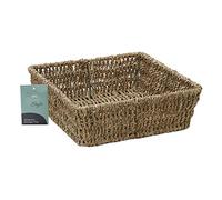 Jvl Seagrass Square Storage Tray, Brown