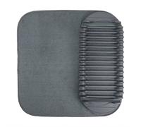 JVL Sesha Dish Drying Mat with Rack in Grey JVL Grey