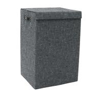 JVL Shadow Fabric Foldable Laundry Hamper with Lid