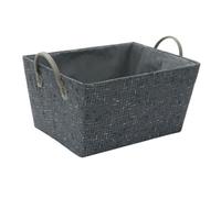 Jvl Shadow Tapered Rectangular Fabric Storage Basket With Handles