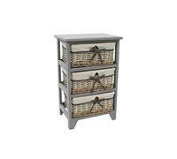 JVL Sherborne 3 Drawer Storage Unit - Grey | Size: Medium JVL Grey M