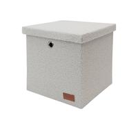 JVL Shiro Foldable Storage Box with Lid in White JVL White
