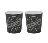 Jvl Small Bin It Waste Paper Bins, 24.5Cmx26.5Cm, Set Of 2