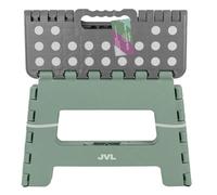 JVL Small Folding Step Stool - Lightweight, Kitchen, Bathroom, Children’s Step Stool - Green