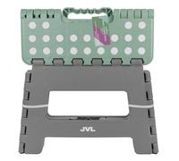 JVL Small Folding Step Stool - Lightweight, Kitchen, Bathroom, Children’s Step Stool - Grey