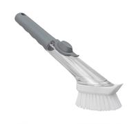 JVL Soap Dispenser Dish Brush with Refill Head in Grey JVL Grey