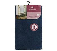 JVL SOLEMATE Eco-Bath Mat, 50x80cm, Navy Blue