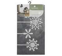 JVL Solemate Hand Carved, Flower Print Mat 57x100 - Grey