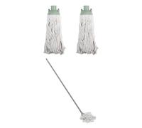 JVL String Mop with 2 Replacement Heads - Green JVL Green
