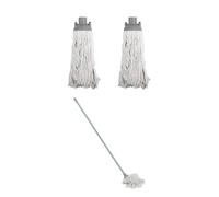 JVL String Mop with 2 Replacement Heads - Grey in Light Green JVL Light Green