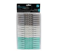 JVL Strong Rust Resistant Clothes Peg, Pack of 36, Aqua (19-280)