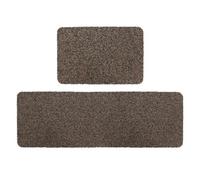 Jvl Tanami Machine Washable Doormat And Runner, Brown