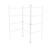 JVL Three Panel Folding Laundry Washing Clothes Airer - White