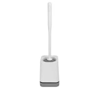 JVL Toilet Brush with TPR Bristles - Grey in White JVL White