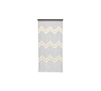Tuscany Beaded Door Curtain - Waves JVL Light Brown 90cm width x 175cm drop