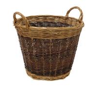 Jvl Two Tone Vintage Wicker Willow Wood Log Storage Basket