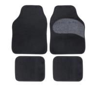 Jvl Universal Pvc Backed Carpet Car Mats, Endurance Set, 4 Pieces, Black/grey