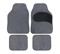 Jvl Universal Pvc Backed Carpet Car Mats, Endurance Set, 4 Pieces, Grey/black