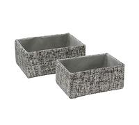 JVL Urban Set of 2 Rectangle Paper Storage Baskets
