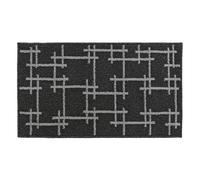 Jvl Vector Machine Washable Latex Backed Doormat, 40X70Cm, Black