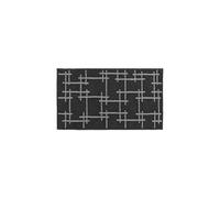 JVL Vector Machine Washable Latex Backed Doormat, 40x70cm, Black | Size: 40 cm x 70 cm JVL Black 40 cm x 70 cm