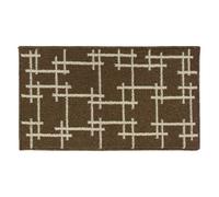 Jvl Vector Machine Washable Latex Backed Doormat, 40X70Cm, Brown