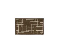JVL Vector Machine Washable Latex Backed Doormat, 40x70cm, Brown | Size: 40 cm x 70 cm JVL Brown 40 cm x 70 cm